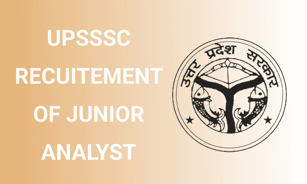 upsssc recruitment junior analyst